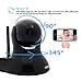 Keekoon H.264 HD P2P Wireless IP Camera Wifi Baby Monitor IR Network Cam Pan/Tilt Support 30 ft Night Vision, Two Way Audio, Motion detection, IOS/Android (KK002 Black)