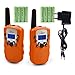 Produktbild Fetoo Walkie Talkie für Kinder mit Akku, Standladeschale 0,5W 8 Kanäle VOX Taschenlampe Funkgeräte (Mit Akku und Ladekabel,Orange)