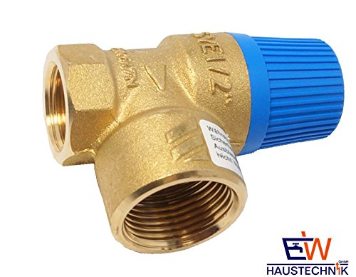Membran Sicherheitsventil für geschlossene Wasserwärmer nach DIN 4753, 4 bar, bis 75 kW, E 1/2″ – A 3/4″ - 3