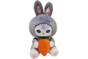 HIULLEN Requin Peluche Jouet Animal, Chat Peluche Réaliste Douce Étreignant Oreiller, Cadeau Mignon Jouet Chat Crevettes Frites pour Enfants Filles GarçOns PoupéE d'oreiller