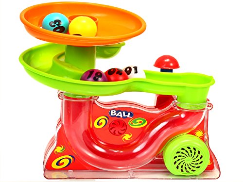 Preisvergleich Produktbild PREMIUM Wasserspiel mit bunten Kugeln - Luft Brunnen Wasserbrunnen Springbrunnen Fontäne Ball Tunnel Spiel für Kinder