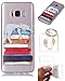 Produktbild Hülle Galaxy S8 Plus TPU Schutzhülle Silikon Case,Niedliche Cartoon Malerei Durchsichtige Rückschale und TPU Bumper Handy Tasche Case Cover Etui für Samsung Galaxy S8 Plus + Schlüsselanhänger (*/51) (10)