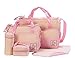 5pcs Baby bag Baby Nappy Changing Bag Set Diaper Bag Brand new (Pink)