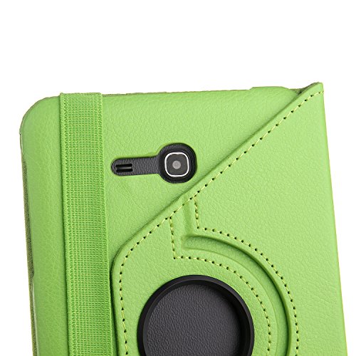EnGive 360° Drehbares Ledertasche Schutzhülle Leder Tasche Samsung Galaxy Tab 3 7.0 Lite T110 T111 (7 Zoll) Hülle (Samsung Galaxy Tab 3 7.0 Lite, Grün) - 6