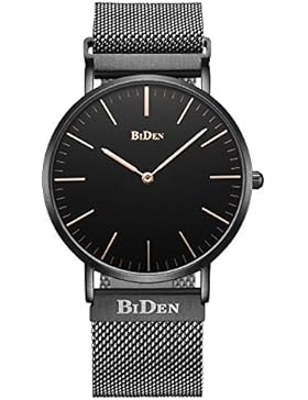 BesWLZ Herren Damen Unisex Quarz Analog Uhr Wasserdicht Einzigartige Business Luxus Mode Einfache Design Armbanduhr...