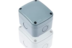 Nineleaf 1 Pack Grey Weatherproof Junction Box IP66 Rated Waterproof Plastic Cable Switch Connection Enclosure, Suitable for Outdoor Use 3.38"x 2.91" x 2.44" (86 * 74 * 62mm)