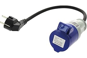 CARBEST Fiche femelle CEE 17 + mâle Schuko 28 cm Inovtech