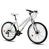 26" KCP MOUNTAINBIKE ALU FAHRRAD DAMENRAD TOVIAN 21 Gang SHIMANO weiss - 66,0 cm (26 Zoll)