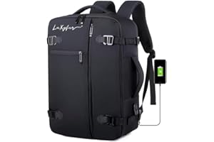 LuXyfer Plecak Mężczyźni Kobiety Podróży Mała Torba Kabinowa Samolot Bagaż Podręczny 40x20x25 na loty Ryanair Wizzair Easyjet, 14-calowy uchwyt na komputer do szkoły turystyki pieszej pracy,