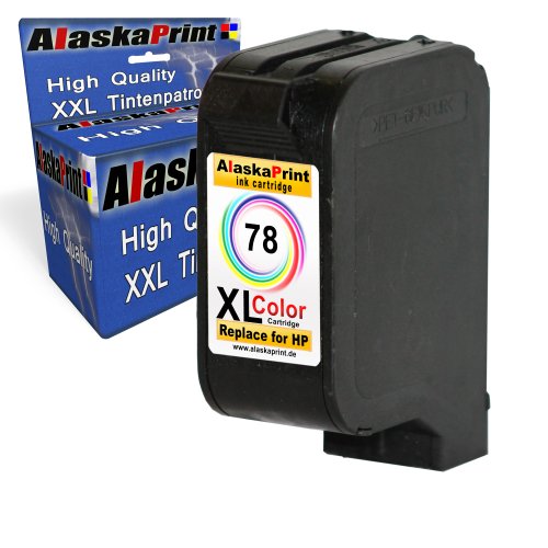 Premium Kompatible Tintenpatrone als Ersatz für HP 78 XL für PSC 720 950 900 750xi 760 DeskJet 916c 920c 940c 3820 3822 3816 OfficeJet 5105 5110 5100 V40 Druckerpatrone (Farbig) 1x78-hp