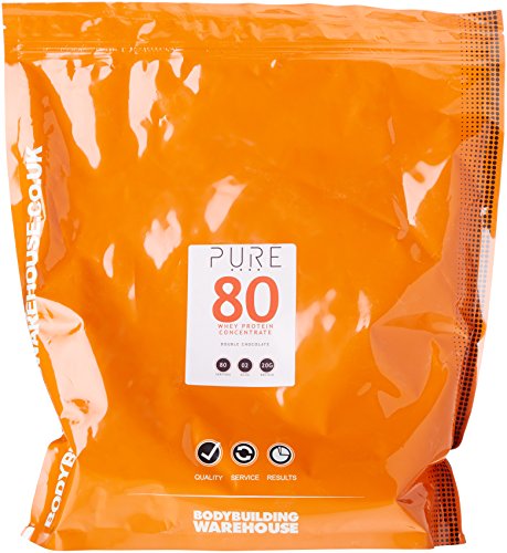 Pure Whey Concentrate 80 Protein Powder - Excellent Amino Profile for Lean Muscle Building, Growth and Recovery. Grass-fed, Low & No Added Sugar - Double Chocolate, 1kg