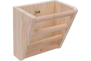 Balacoo Meerschweinchen-Heuraufe - Hasenhäuschen-Heuraufe natürliche Holz-Heuablage Chinchilla Bin Futternapf Kaninchen liefert