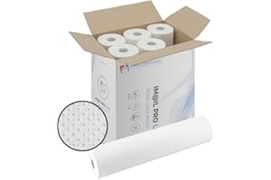 IMBALLAGGI 2000 - Roll Paper Massage Beds, 1 Box x 6 Pieces, 0.6 x 55 m, 100% Cellulose, Soft and Absorbent, Disposable Medical Hygienic Sheet