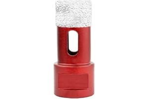 Meccion Wiertło diamentowe z gwintem M14 do profesjonalnego wiercenia na sucho lub na mokro w Porcelanie, płytkach, granitu, marmurze, szkle (22 mm)