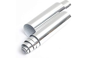 MEBOEM 15inch x 60inch Chrome Mirror Silver Vinyl Wrap Sticker Decal Film Sheet,Self-adhesive Air Bubble Free