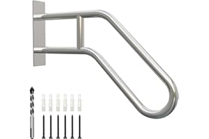 YEOOE Poręcz ze stali nierdzewnej w kształcie litery U, 60 cm, poręcz schodów na 1 do 3 stopni, poręcz schodowa ze stali nierdzewnej do ogrodu, garażu, werandy, wewnątrz i na zewnątrz (rura 3,2 cm)
