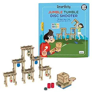 Smartivity Jumble Tumble Disc Shooter STEM Educational DIY Fun Toys, Educational & Construction based Activity Game for Kids 6 to 14, Gifts for Boys & Girls, Made in India
