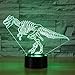Produktbild Dinosaurier-Lampen-Bunte Noten-Fernbedienung Führte Usb-Leuchten Umgebendes 3D Geführte Farbänderung Des Nachtlichtes 7