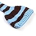 AccessoryStation® Fashion Unisex New-born Boy Girl Cute Colourful Stripes Crochet Knitted Photography Baby Hat with Long Braid(Blue&Brown)