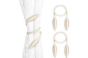 Ritte Tieback De Cortina, 2 Piezas Tieback De Cortina Creativa, Hebillas para Cortina, Bricolaje Creativo Modelado Aleatorio Home Office Hotel Decoración De Ventana(Beige)