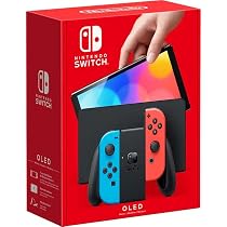 Nintendo Switch OLED Console with Neon Red/Blue Joy-Con : Amazon