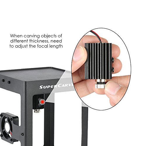 KKmoon 1000 mW 405nm Laserkopf Gravurwerkzeug für DIY Carving Graviermaschine Laser Gravierer Zubehör mit Schraubendreher, Blau Violett Licht - 5