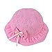 Produktbild Trada Sonnenhut, Mädchen Schmetterling Strand Hut Mesh Baby Bestickt Beach Cap Bow Blume Niedlich Sommer Eimer Hut Cap Sandstrand Strandhut Sommerhut Sonnenschutzhut Schirmmütze (Hot Pink)