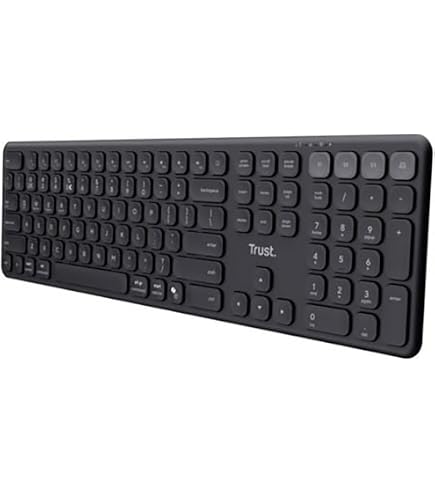 Trust Lyra Pack Clavier et Souris sans Fil Bluetooth AZERTY Belge, 84% Plastique Recyclé, Mini Clavier Rechargeable pour PC, Ordinateur Portable, Mac, Tablet, iPad, Android, iOS - Noir Trust Lyra Pack Clavier et Souris sans Fil Bluetooth AZERTY Belge, 84% Plastique Recyclé, Mini Clavier Rechargeable pour PC, Ordinateur Portable, Mac, Tablet, iPad, Android, iOS - Noir