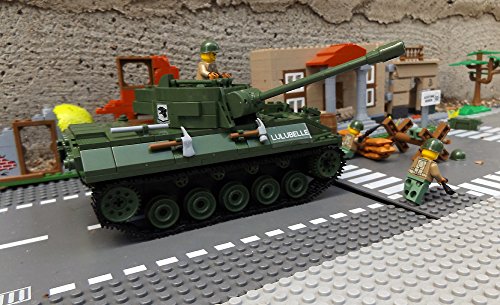 ★ World of Tanks 3006 – Bausteine US ARMY Panzer, 465 Teile, leichter Jagdpanzer M18 Hellcat, inkl. custom US ARMY Soldaten aus original Lego© Teilen ★ - 2