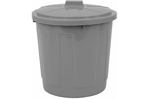 AGP ADVANCED GLOBAL PRODUCTIONS Plastic 5L Jolly Bin Waste Lid Spinning Lock Dustbin Recycle Kitchen Bathroom Bedroom Stylish (Silver)