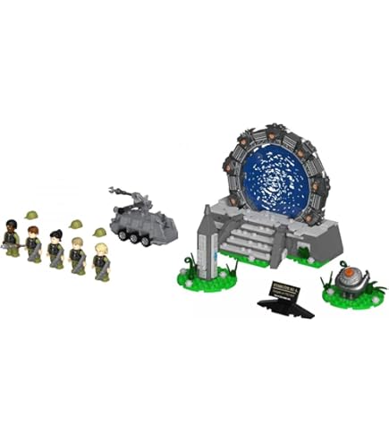 BlueBrixx Pro 108211 - Stargate auf Planet, 665 Klemmbausteine, Pro-Set, Geschenk für Science Fiction-Fans, Standdardsteine, Bausteine der Stargate-Serie