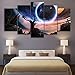 Produktbild mmwin Wald Tier Moderne Home Wandkunst Rahmen Dekor Bilder HD Gedruckt 5 Stücke Abstrakte Tier Hund Leinwand Malerei Für Wohnzimmer Poster 40x60 40x80 40x100 cm