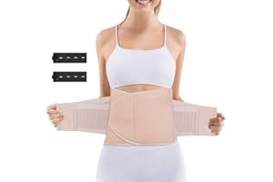 AOGOE Cintura Addominale Dopo la Nascita, Traspirante Fascia Post Parto Cintura, Regolabile Panciere Post Parto con 2 Estensori Elastici, Cintura Addominale da Donna con 2 Supporto per la Schiena