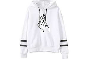 SERAPHY Sweat à Capuche Femme avec Motif de l'amour Hoodie Chaud Veste casul Sweat Femme d'automne Pullover Tops Blouse d'hiver Manche Longue