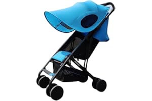 LONTG Pare-Soleil Poussette Bébé Universelle Auvent de Poussette bebe Confort Respirant Pare Soleil de Landau Nacelle Anti UV UPF50+ Housse de Protection Coupe-Vent Couverture Soleil Poussette Pliable