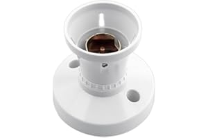 CALDARAX Bayonet Batten White Ceiling Lamp Holder, BC B22 Light Bulb Socket, White Plastic Ceiling Holder Fitting, for Kitchen Island Living Room Bedroom Dinning Room Lightings