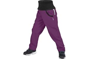 UNUO Kinder Softshell Hose Street mit Fleece Wasserabweisend und Winddichte Atmungsaktive Outdoorhose Funktionshose Freizeithose