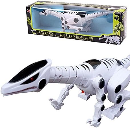 ERolldeeP Robot Dinosaur Battery Operated with Roaring Sound Walking Red Flash Light