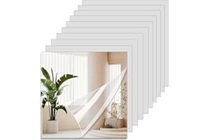 BESER LEE Acryl-Spiegel-Aufkleber für Wände, 10/20 Stück, Spiegelfliesen, 2 mm dickes, bruchsicheres, dekoratives Spiegelblatt, zum Aufkleben, für Make-up, Heimtraining, selbstklebend, 20 Stück, 15 x 15 cm