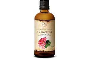 AROMATIKA TRUST THE POWER OF NATURE Geranium Essential Oil 100ml - Pelargonium Graveolens - Aromatherapy Essential Oils - 100% Pure Madagascar Geranium Bourbon Oil for Humidifier - Oil Diffusers - Body Care for Women - Bath Oil