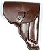 Produktbild Pistolentaschne Makarov 9 mm Leder brraun ! Original ! Gestempelt mit: NVA, MfNV oder MdI !