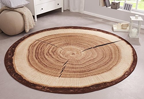 Hanse Home 101175 Teppich Baumstamm, rund, 133 cm - 3