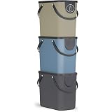 Rotho Albula – Système De Tri Sélectif 25L Vert/Anthracite, Poubelle Cuisine Empilable Sans BPA