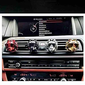 AutoTrends One Assorted Colour Pitbull Bulldog Dog Mix Color Car Fragrance Diffuser with Vent Clip Automotive Air Freshener Purifier 2 Aromatherapy Tablets Included