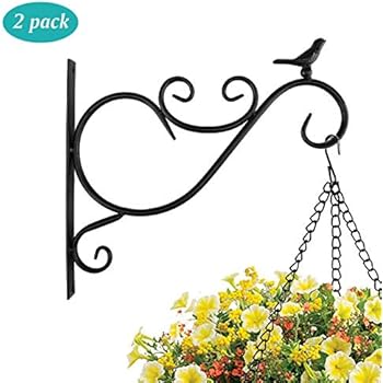 Lewondr Hanken für Blumenampel, Retro Kolibri Schmiedeeisen Wandhaken