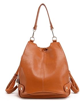 YAAGLE Damen Lederrucksack Ledertasche Schultertasche Reisetasche