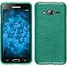 Produktbild PhoneNatic Case für Samsung Galaxy J3 Hülle Silikon grün brushed + 2 Schutzfolien
