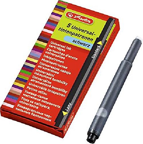 Preisvergleich Produktbild Herlitz Universal-Tintenpatronen 2x5 schwarz / 10412088 Inh.10