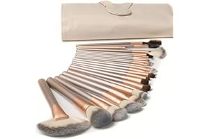 Makeup Brushes Ammiy Makeup Brushes Sets Professional 18 Pcs Make up Brushes Premium Synthetic Foundation Brush Blending Face Powder Blush Eyeshadow Eyeliner Makeup Kit with PU Leather Bag