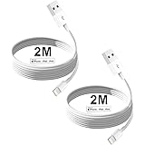 MQCHQA iPhone-Ladegerät [Apple MFi-zertifiziert] 2er-Pack 6FT USB-auf-Lightning-Kabel Power Schnelles Aufladen Datenübertragu